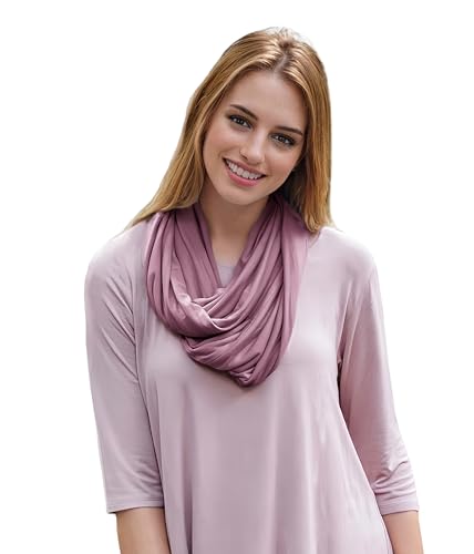 Lina & Lily Modal Premium Jersey Loop Schal für Damen Herren (Dusty Rose) von Lina & Lily