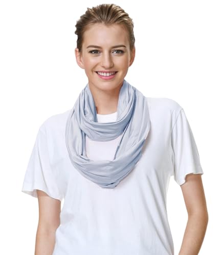 Lina & Lily Modal Premium Jersey Loop Schal für Damen Herren (Hellblau) von Lina & Lily