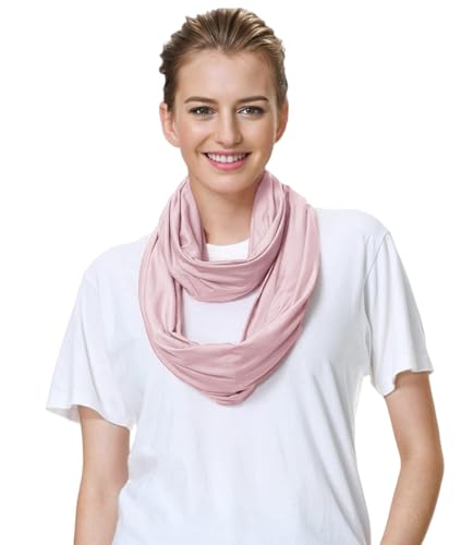 Lina & Lily Modal Premium Jersey Loop Schal für Damen Herren (Hellrosa) von Lina & Lily