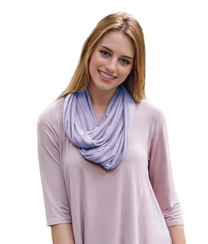 Lina & Lily Modal Premium Jersey Loop Schal für Damen Herren (Hellviolett) von Lina & Lily