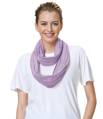 Lina & Lily Modal Premium Jersey Loop Schal für Damen Herren (Hellviolett) von Lina & Lily
