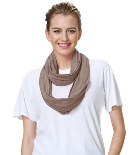 Lina & Lily Modal Premium Jersey Loop Schal für Damen Herren (Khaki) von Lina & Lily