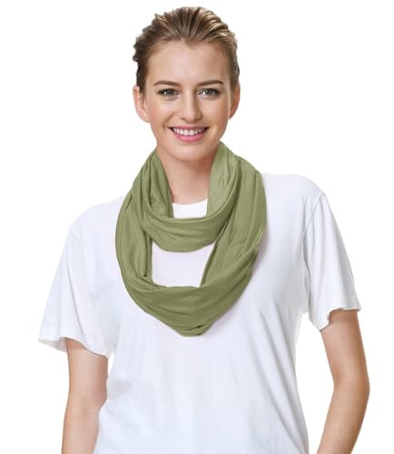 Lina & Lily Modal Premium Jersey Loop Schal für Damen Herren (Limettengrün) von Lina & Lily