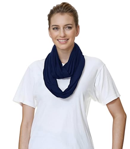 Lina & Lily Modal Premium Jersey Loop Schal für Damen Herren (Marineblau) von Lina & Lily