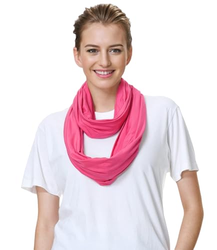 Lina & Lily Modal Premium Jersey Loop Schal für Damen Herren (Rosa) von Lina & Lily