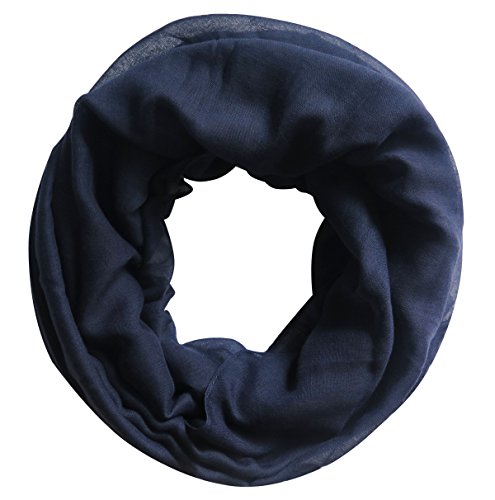 Lina & Lily Plain Farbe Damen Loop Schal Schlauchschal (Navy Blau) von Lina & Lily