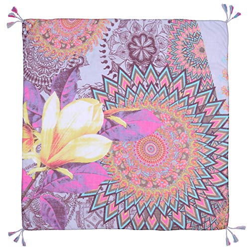 Lina & Lily Quadratischer Schal für Frauen mit vielen Mustern Blumen geometrische Stammes Aztekischer Paisley (L2) von Lina & Lily