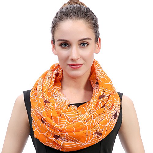 Lina & Lily Spinne Spider Damen Loop Schal Schlauchschal (Orange) von Lina & Lily