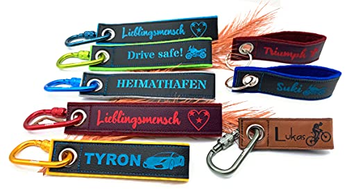 Lina & Luksen Personalisierter 2-lagiger Schlüsselanhänger aus Leder und Filz | Dual color | Wunschtext & Motiv Lina & Luksen Personalisierter 2-lagiger Schlüsselanhänger aus Leder und Filz | Dual color | Wunschtext & Motiv von Lina & Luksen