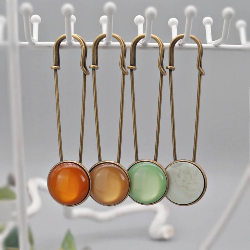 Tuchnadel Jackennadel Polaris Schalnadel Kiltnadel Schmucknadel Brosche Bronze - Farbauswahl von LinalandDesign