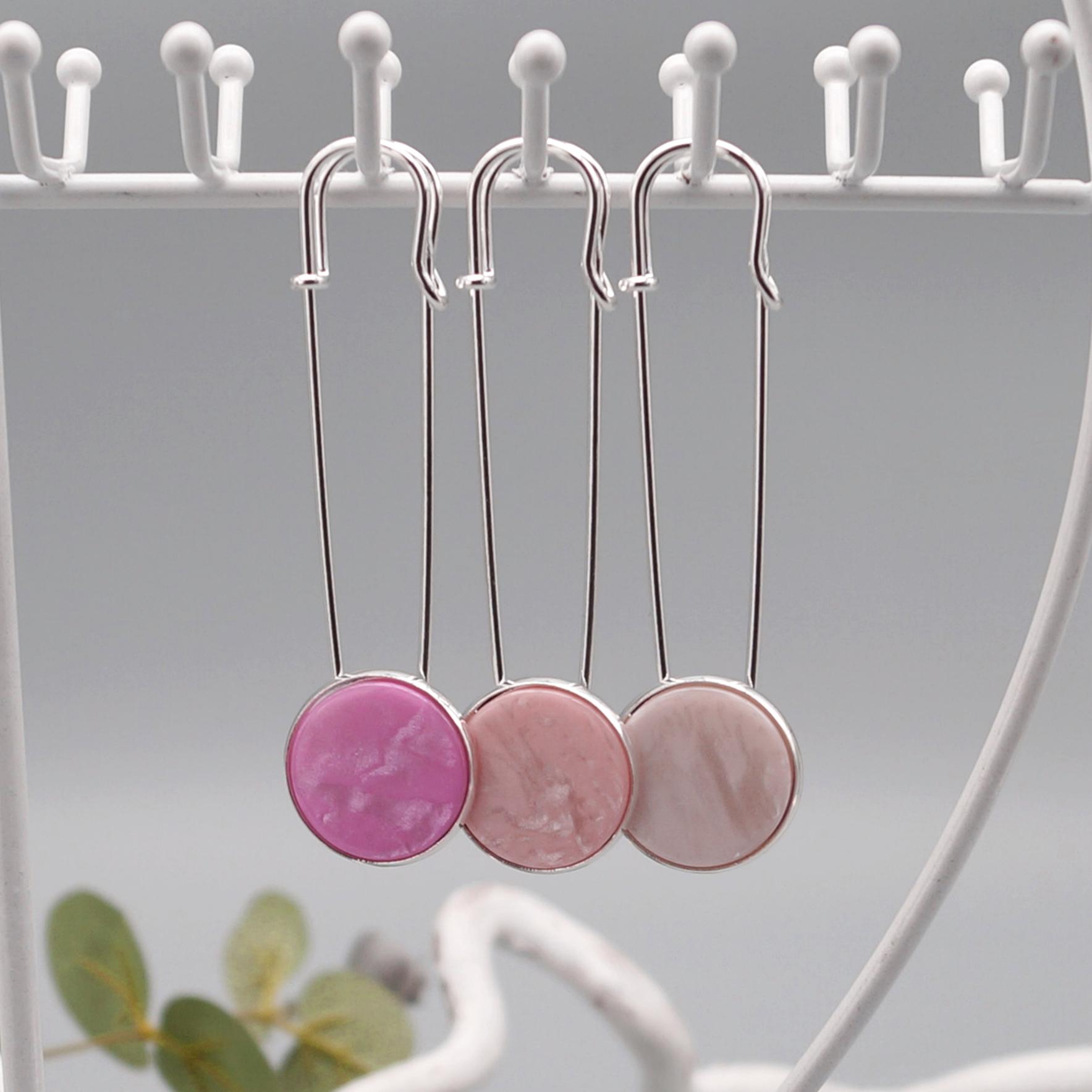 Tuchnadel Jackennadel Polaris Schalnadel Kiltnadel Schmucknadel Brosche Silber Pink Rosa Auswahl von LinalandDesign