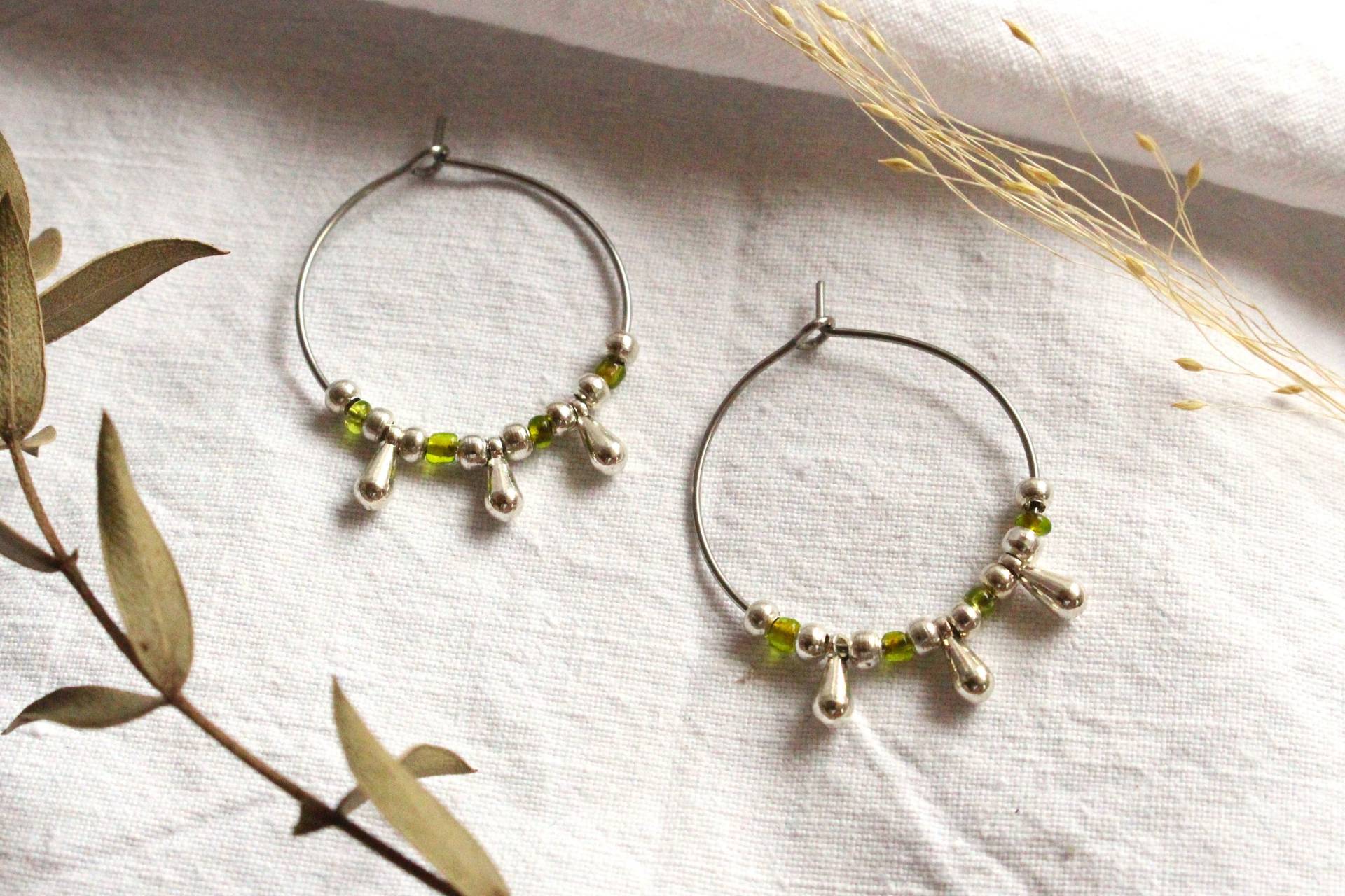 Boho Ohrringe "Marrakesch" | Creole Mit Messingperlen Boho Ohrringe "Marrakesch" | Creole Mit Messingperlen von LinasLustigerLaden