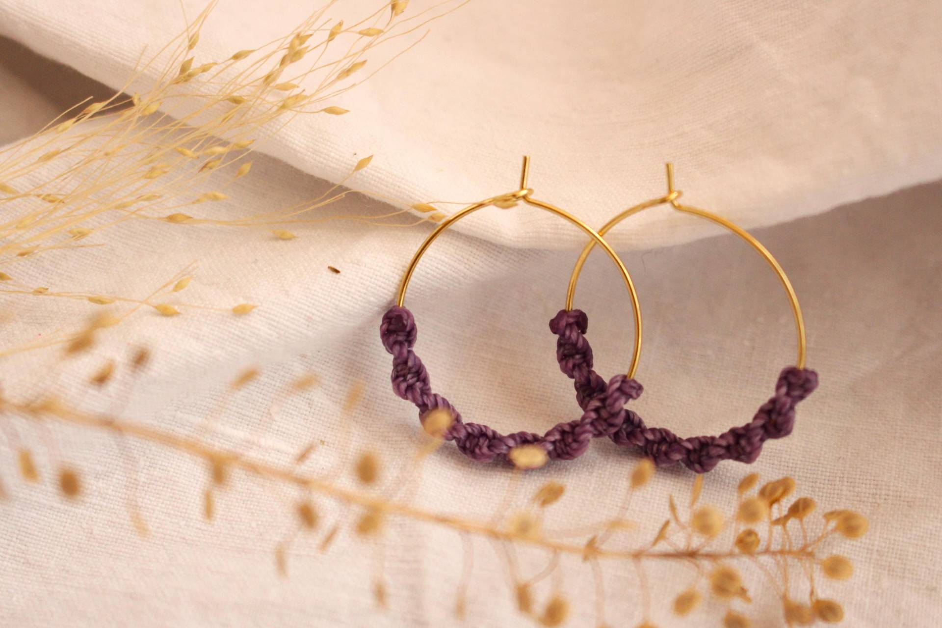 Boho Ohrringe "Venedig" | Mit Makramee Makrameeschmuck Creole Farbigen Akzent Boho Ohrringe "Venedig" | Mit Makramee Makrameeschmuck Creole Farbigen Akzent von LinasLustigerLaden