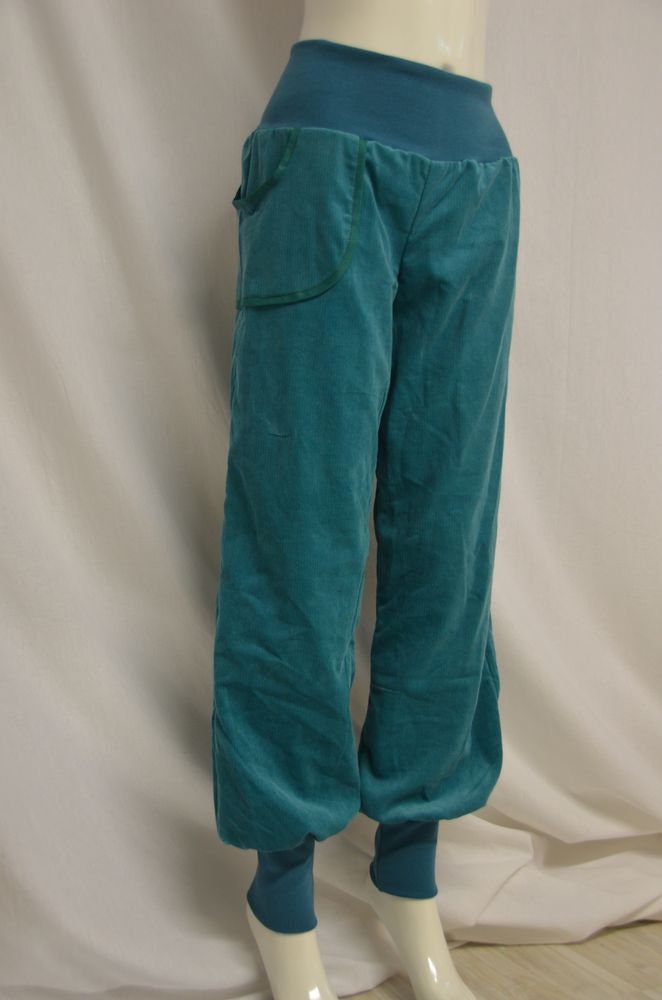 Cord Hose Take It Away Women Lang Petrol Cordhose Für Damen , Pumphose Gemütliche Damenhose Aus Weichem von LinasTraumwerkstatt