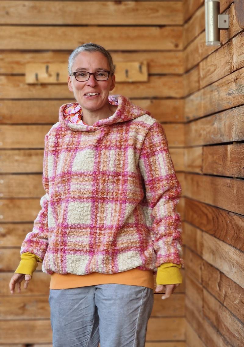 Kuschelhoodie Plüsch Retro Plüschpullover Pullover Kapuzenpullover Für Damen Kuschelig Sweatshirt Kapuze Oversized Soft Warm von LinasTraumwerkstatt