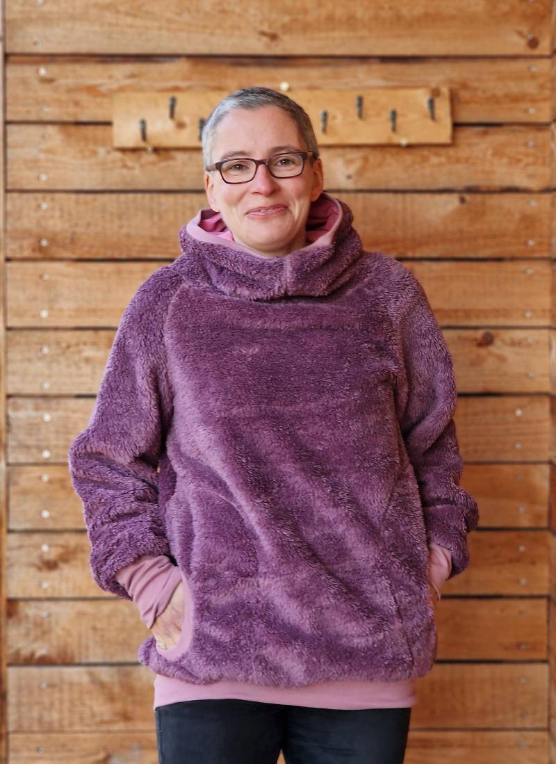 Kuschelhoodie Plüsch Retro Plüschpullover Pullover Kapuzenpullover Für Damen Kuschelig Sweatshirt Kapuze Oversized Soft Warm von LinasTraumwerkstatt