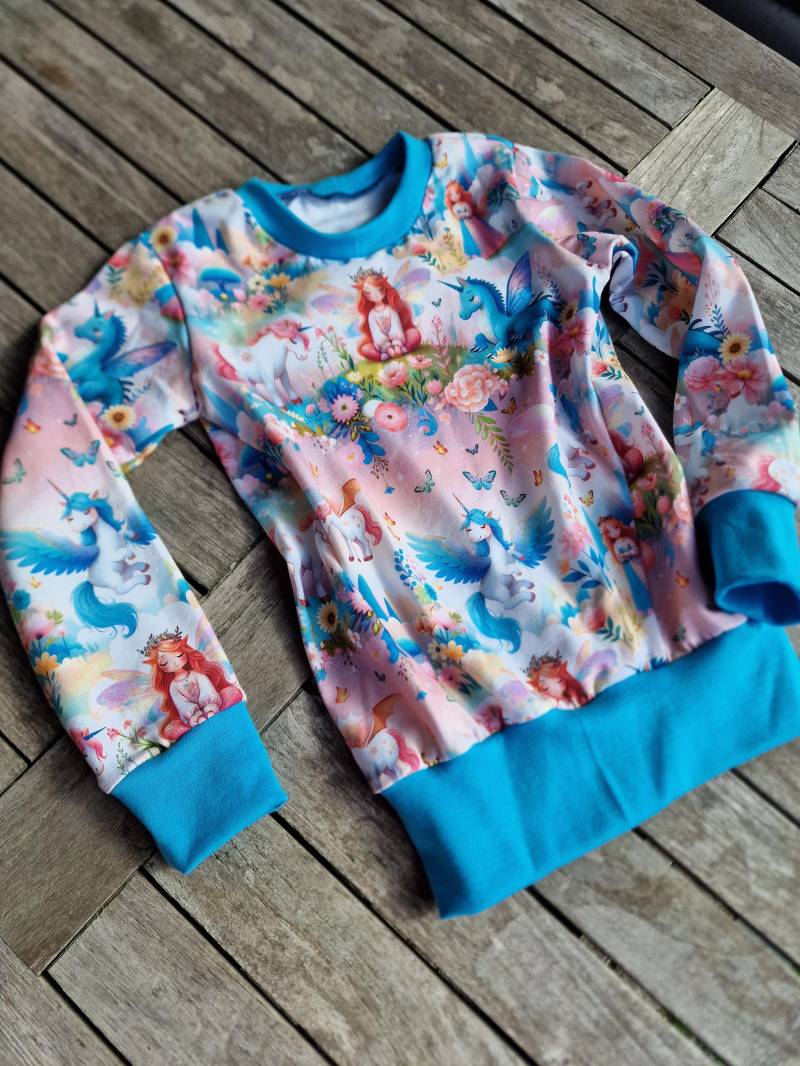 Langarmshirt Hannah Kids Süßes Für Mädchen Kindershirt Oberteil Feen Märchen Einhorn Pullover Kinder von LinasTraumwerkstatt