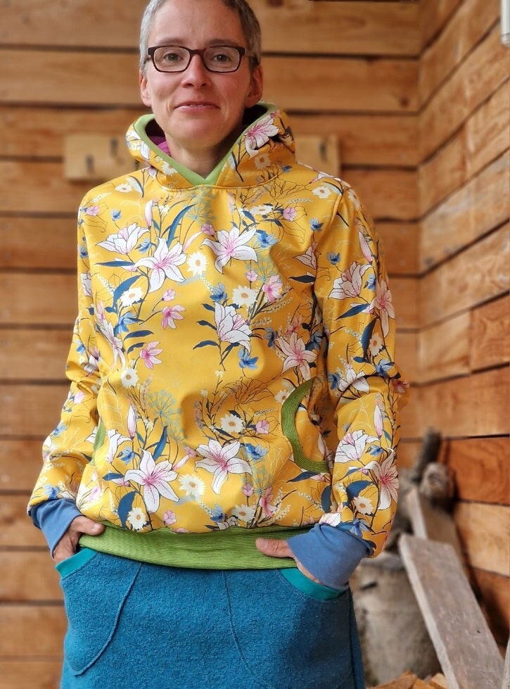 Lt Softshell Gr. 36 Hoodie Retro Windbreaker Pullover Kapuzenpullover Aus Für Damen Outdoor Softshelljacke Damen, Überzieher von LinasTraumwerkstatt