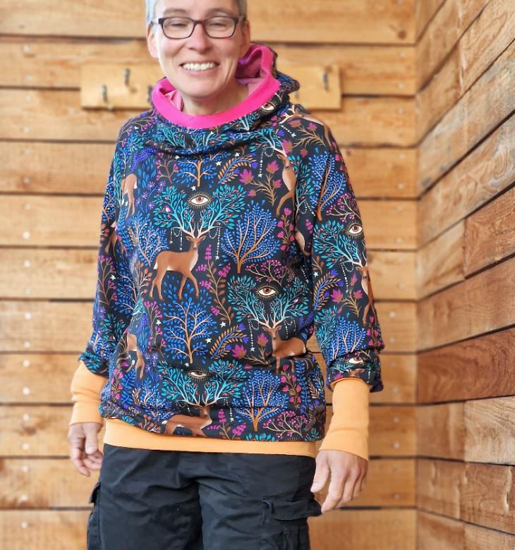 Lt Surfwear Hoodie Retro Hirsch Kapuzenpullover Für Damen, Pullover, Damenpulli Mit Kapuze S-Fxxl Gemütlicher Pulli Maritim von LinasTraumwerkstatt