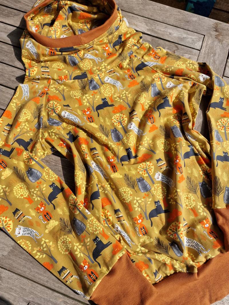 Lt Surfwear Hoodie Retro Katze Katzen Liebe Pullover Kapuzenpullover Für Damen Sweater Sweatshirt Pulli Lässig Herbst Winter von LinasTraumwerkstatt