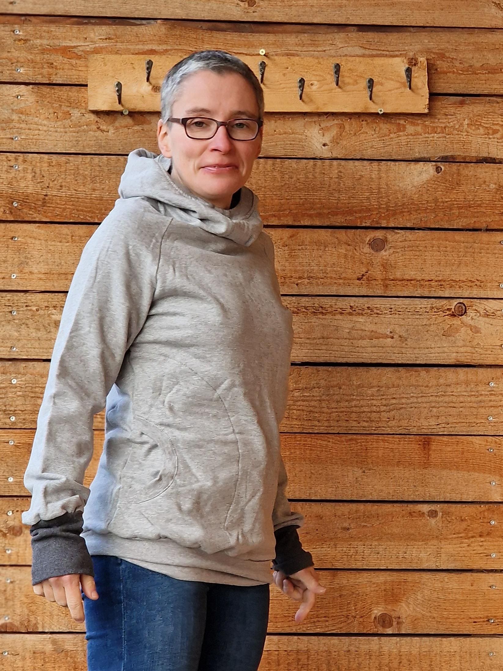 Lt Surfwear Hoodie Retro Real Basic Hellgrau Kapuzenpullover Für Damen, Pullover, Damenpulli Mit Kapuze S-xxl Gemütlicher Pulli, Maritim von LinasTraumwerkstatt
