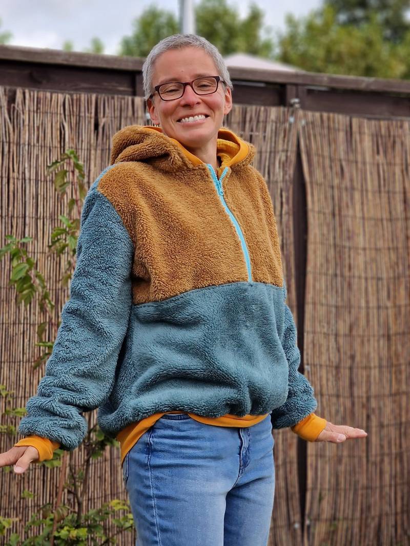 Plüschhoodie Hoodie Retro Plüsch Teddypullover Pullover Kapuzenpullover Für Damen Outdoor Sweatshirt Toyer Warm Oversized von LinasTraumwerkstatt