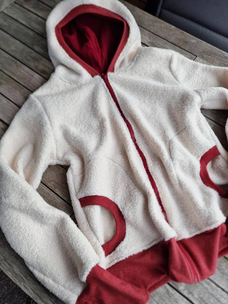 Plüschjacke Hoodie Retro Plüsch Teddyjacke Jacke Kapuzenjacke Für Damen Outdoor Sweatshirt Toyer Warm Oversized Swestjacke von LinasTraumwerkstatt