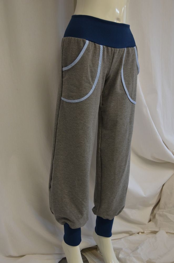 Sweat Hose Take It Away Women Lang Grau Damenhose Sportliche Für Damen, Pumphose Mit Taschen Größen S-xxl von LinasTraumwerkstatt