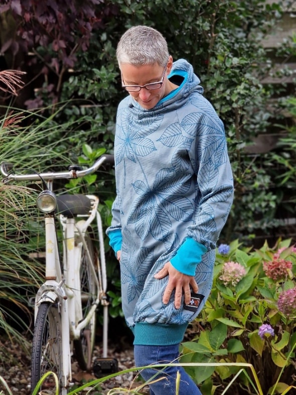 Sweat Kleid Hoodie Luise Gemütliches Für Damen Kuschelkleid Sweatkleid, Oversized Hoodie Herbst Und Winter Longhoodie von LinasTraumwerkstatt