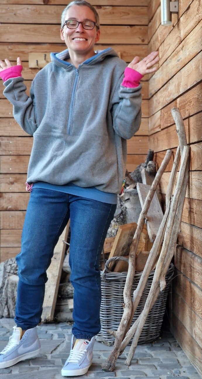Sweathoodie Hoodie Retro Sweat Sweatpullover Pullover Kapuzenpullover Für Damen Outdoor Sweatshirt Toyer Warm Oversized von LinasTraumwerkstatt