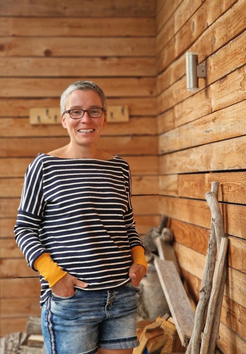 Sweatshirt Fledermausshirt Hanni Retro Streifen Blau Weiß, Maritim , Shirt Für Damen Damenshirt Mit Langem Arm Streifenshirt, Boho von LinasTraumwerkstatt