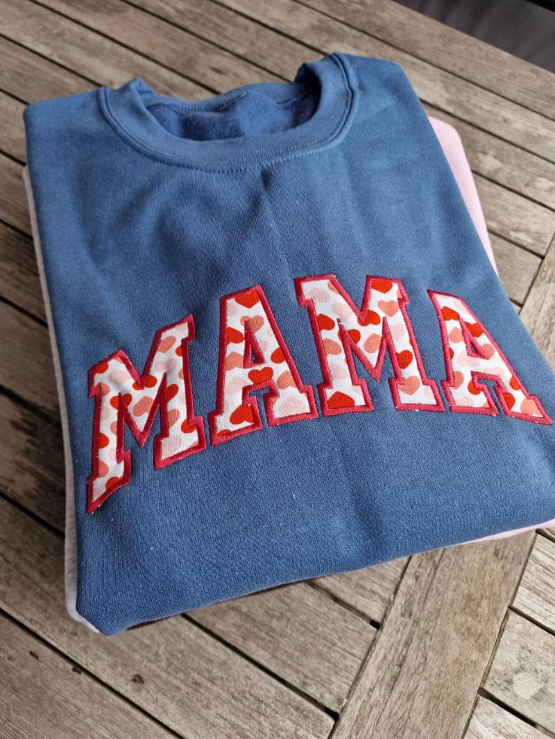 Sweatshirt Oversized Pulli Stella Mama Shirt Für Damen Damenshirt Mit Langem Arm Motiv , Boho, Damenpullover Sweater Blau von LinasTraumwerkstatt