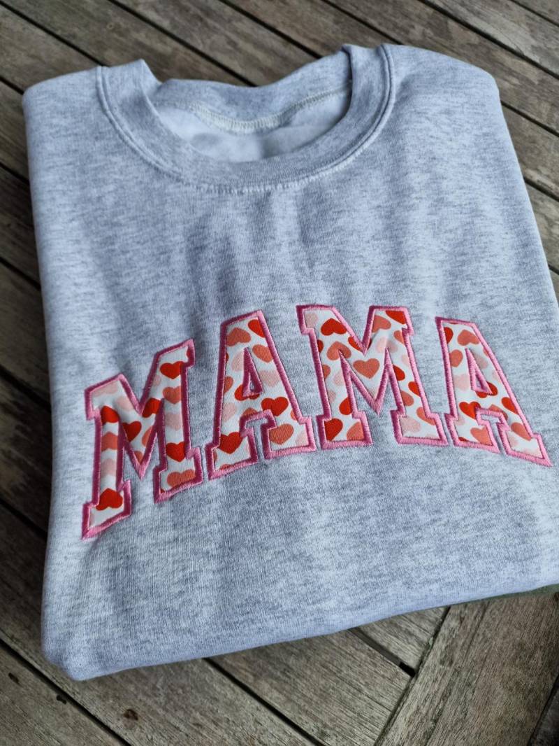 Sweatshirt Oversized Pulli Stella Mama Shirt Für Damen Damenshirt Mit Langem Arm Motiv , Boho, Damenpullover Sweater Hellgrau von LinasTraumwerkstatt