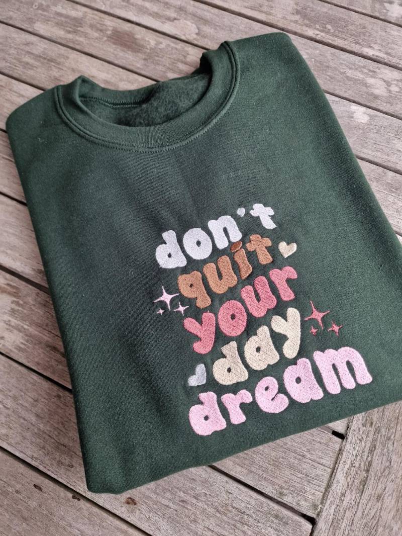 Sweatshirt Oversized Pulli Stella Statement Shirt Für Damen Damenshirt Mit Langem Arm Motiv , Boho, Damenpullover Sweater Grün von LinasTraumwerkstatt