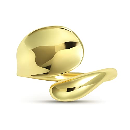Linawe Gold Ring Verstellbar Daumenring Damen, Schmuck Ringe Frauen Partnerringe, Goldring Gold Fingerring Vergoldet, Goldene Ringe Damenringe Goldschmuck von Linawe