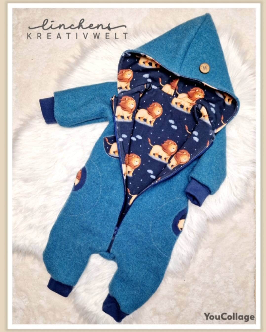 Jolly Jumper Outdoor | Overall Wollwalk Gefüttert Ungefüttert Applikation Umschlagbündchen Individuelle Stoffauswahl Unikate Jolly Jumper Outdoor | Overall Wollwalk Gefüttert Ungefüttert Applikation Umschlagbündchen Individuelle Stoffauswahl Unikate von LinchensKreativwelt
