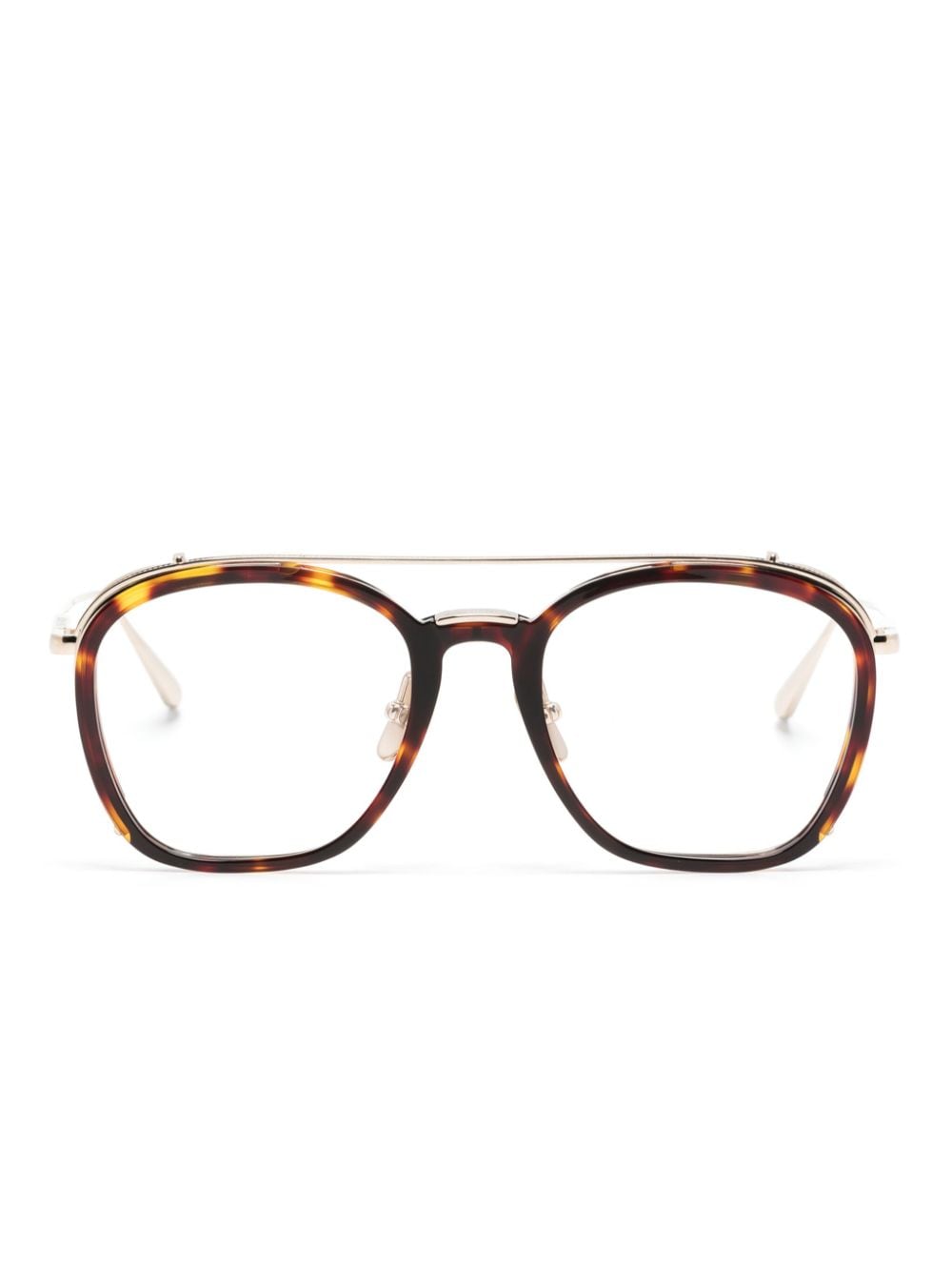 Linda Farrow Aston Brille mit eckigem Gestell - Gold von Linda Farrow