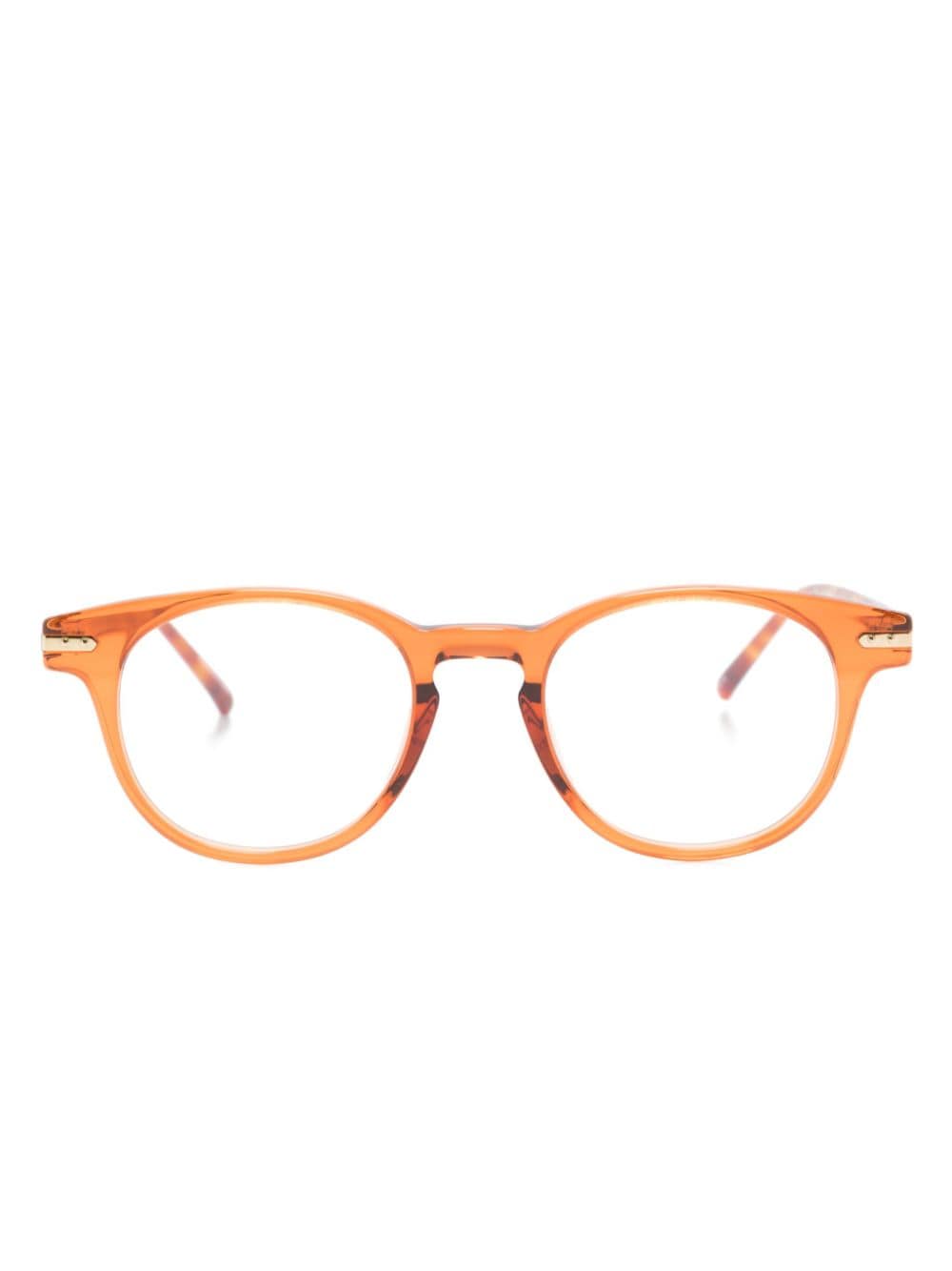 Linda Farrow Bay Brille mit rundem Gestell - Orange von Linda Farrow