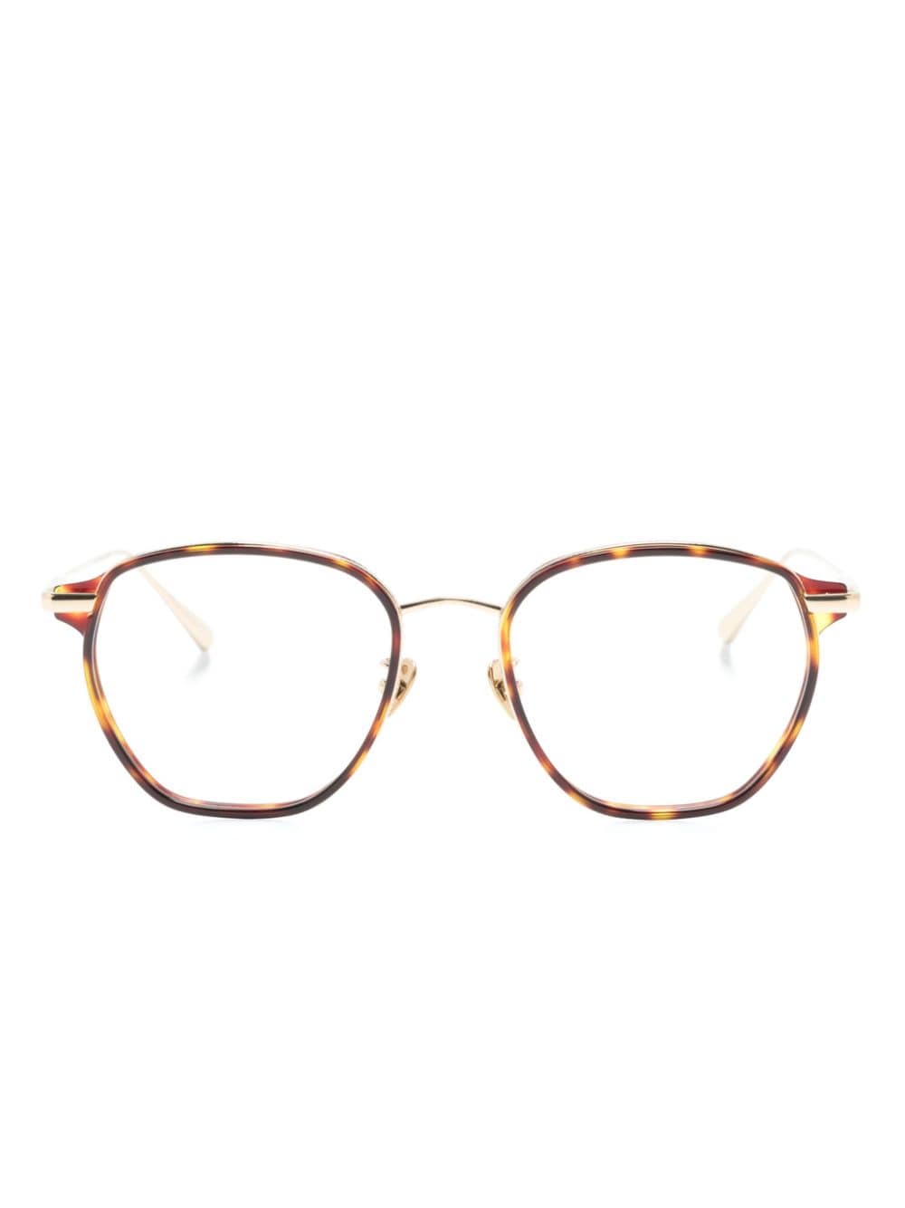 Linda Farrow Brille in Schildpattoptik - Gold von Linda Farrow