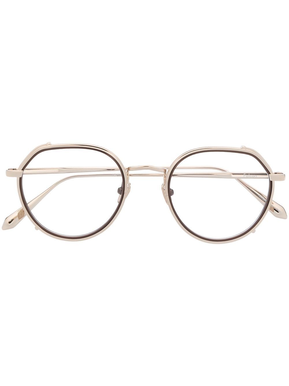 Linda Farrow Brille mit rundem Gestell - Gold von Linda Farrow