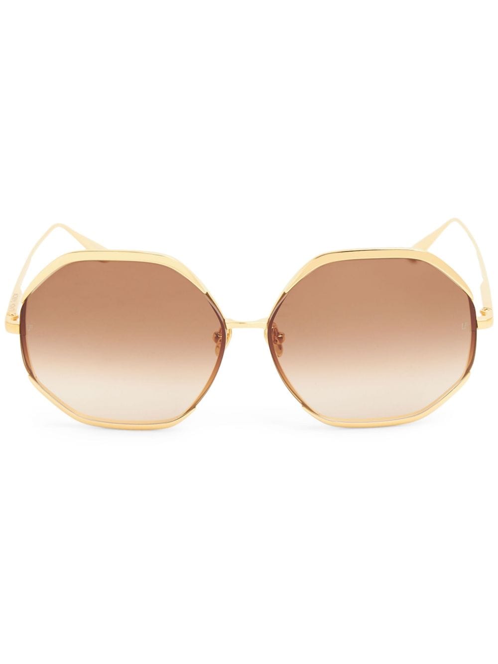 Linda Farrow Camila Hexagon Sonnenbrille - Gold von Linda Farrow