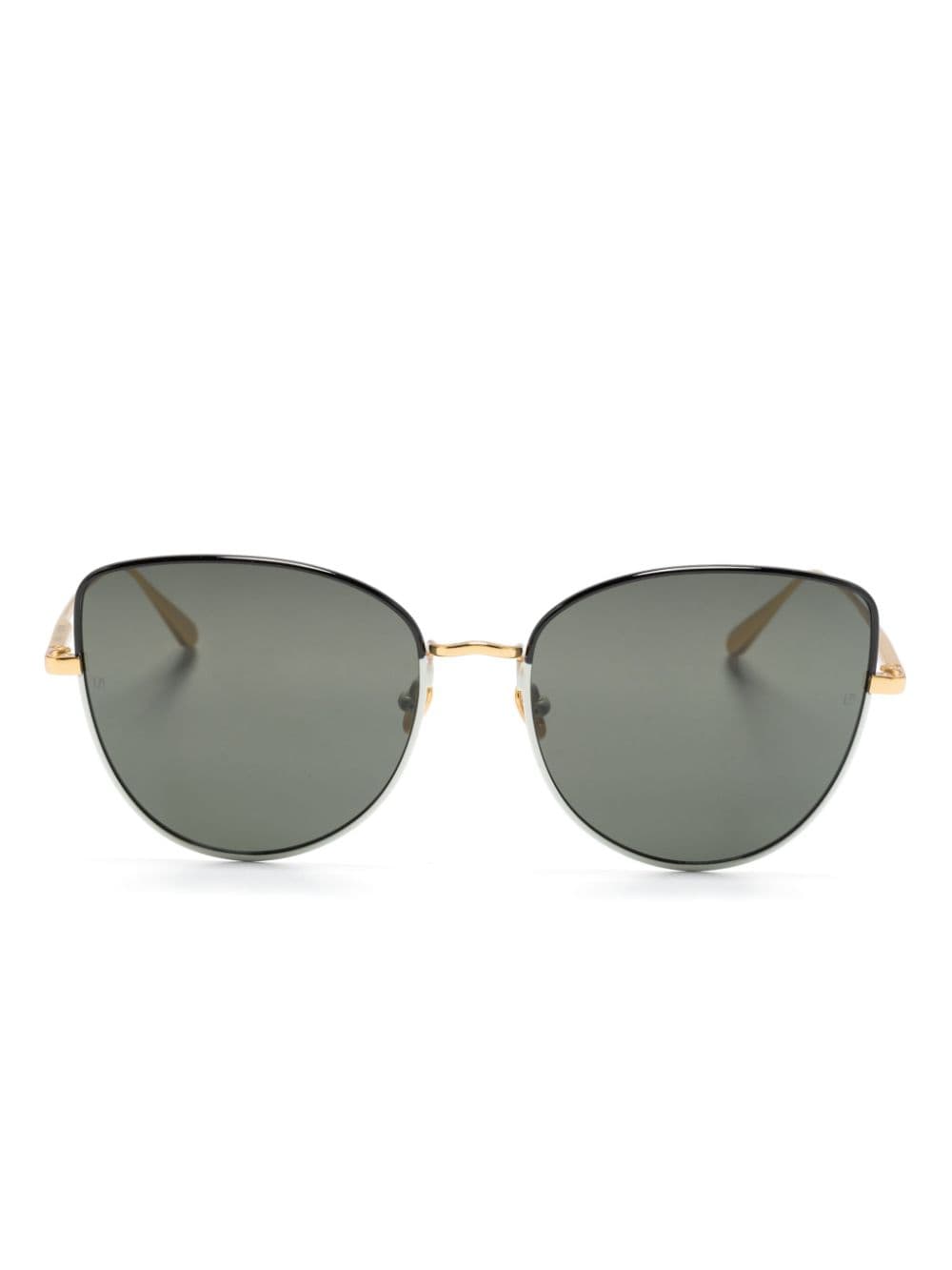 Linda Farrow Eloise Sonnenbrille mit Oversized-Gestell - Gold von Linda Farrow