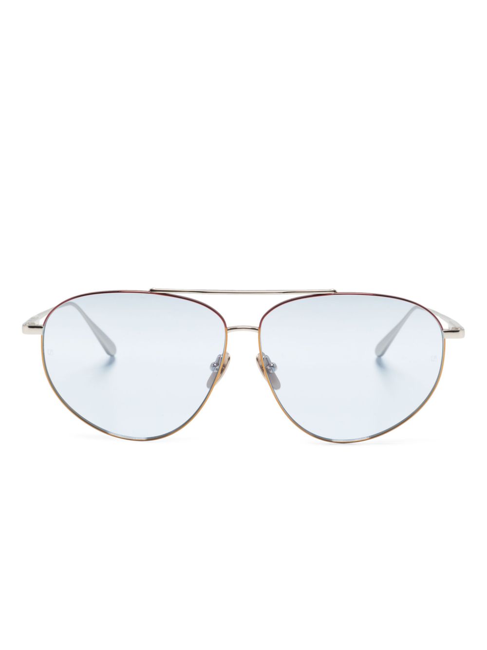 Linda Farrow Gabriel Sonnenbrille mit Oversized-Gestell - Silber von Linda Farrow