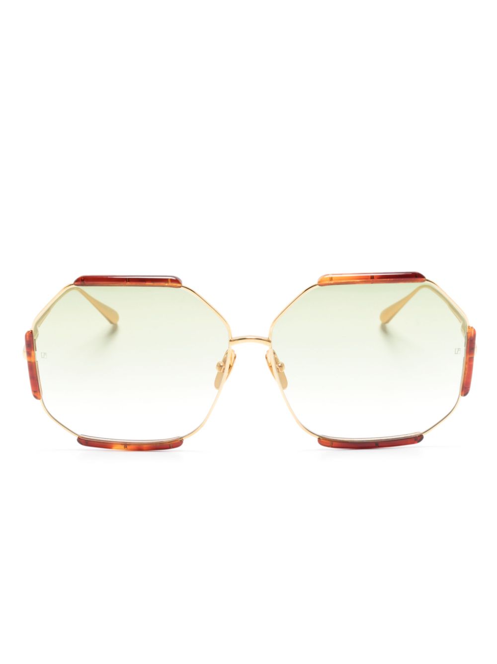 Linda Farrow Margot Sonnenbrille mit Oversized-Gestell - Braun von Linda Farrow