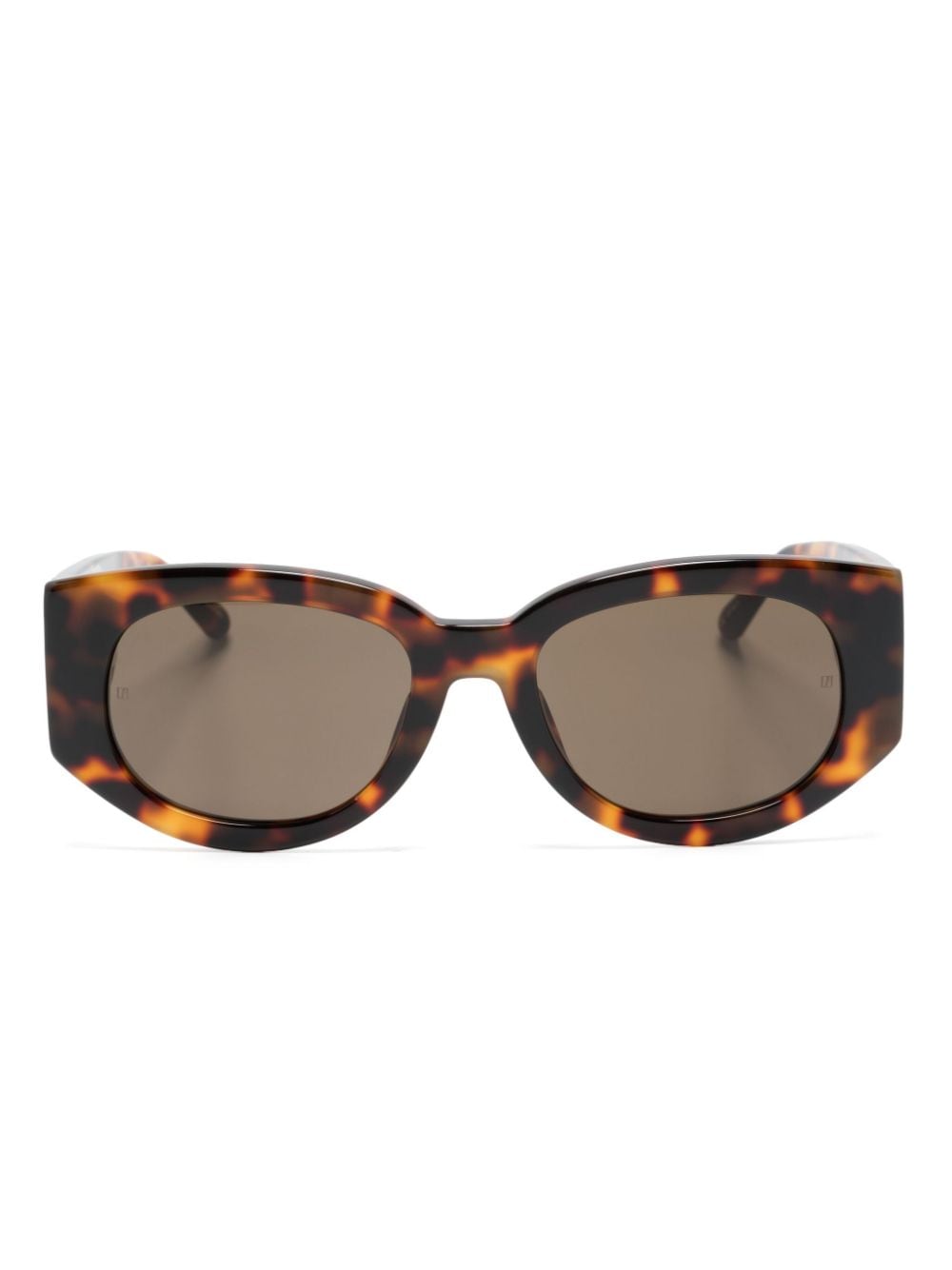 Linda Farrow Sonnenbrille mit ovalem Gestell - Braun von Linda Farrow