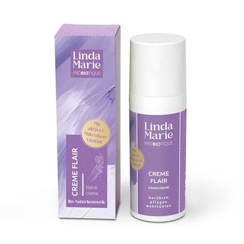 LMP Handcreme Flair 50 ml | Feuchtigkeitsspendend mit Bio-Aloe Vera & Olivenölsqualane – Unterstützt Hautmikrobiom & stärkt Hautbarriere – 100% Naturkosmetik | vegan von Linda Marie PROBIOTIQUE