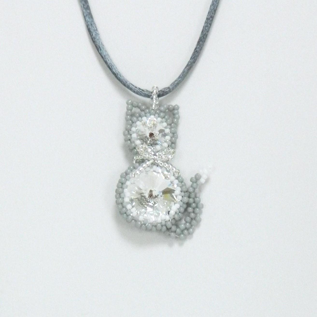 Kristall Katzen Halskette Kristall Katzen Halskette von LindaCreations4U