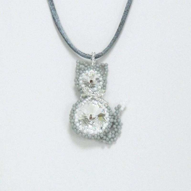 Kristall Katzen Halskette Kristall Katzen Halskette von LindaCreations4U