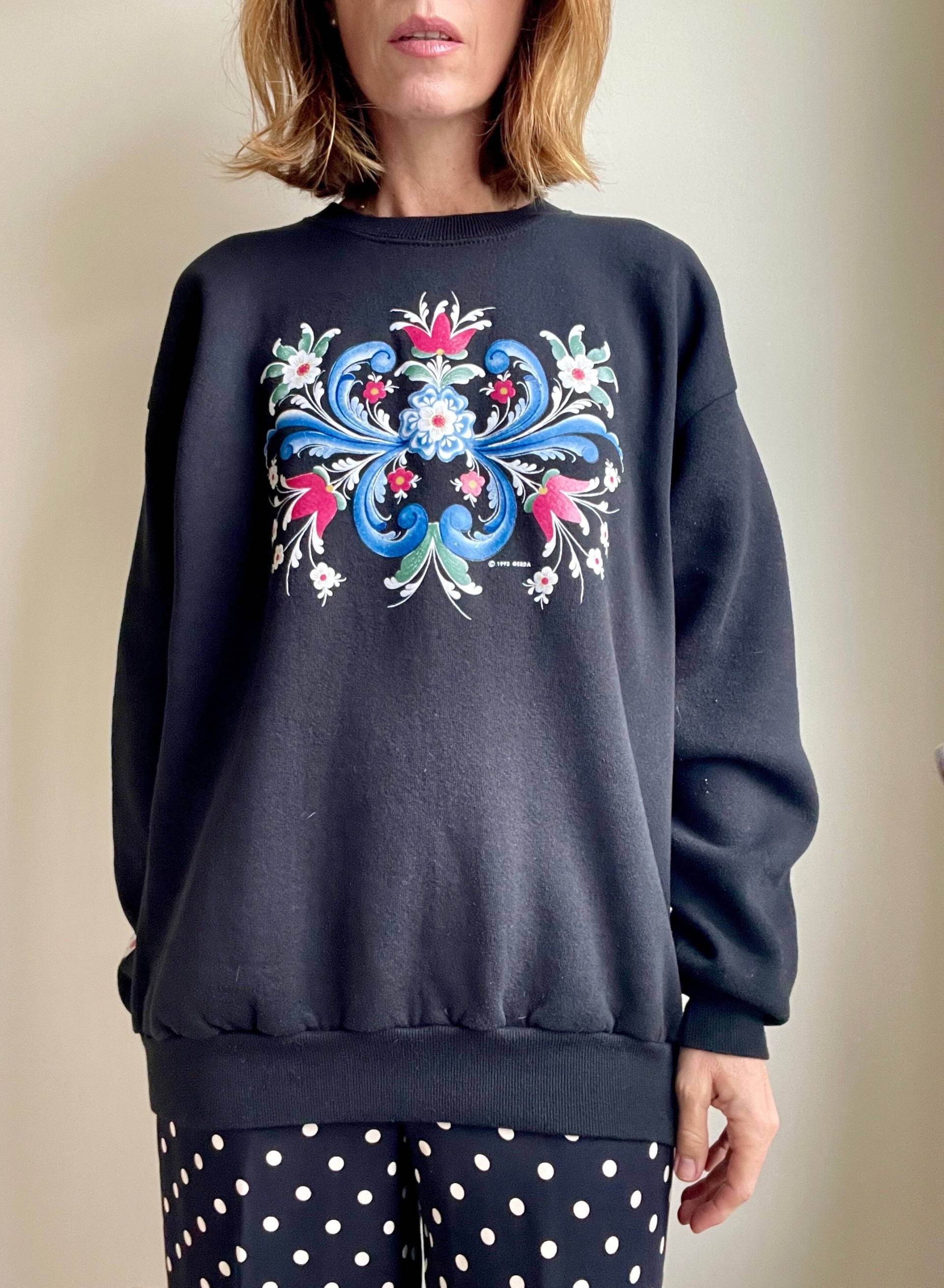 Vintage 90Er Jahre Lee Schwarzes Langarm Sweatshirt Grafik Floral Gr. L Vintage 90Er Jahre Lee Schwarzes Langarm Sweatshirt Grafik Floral Gr. L von LindaLandVintage