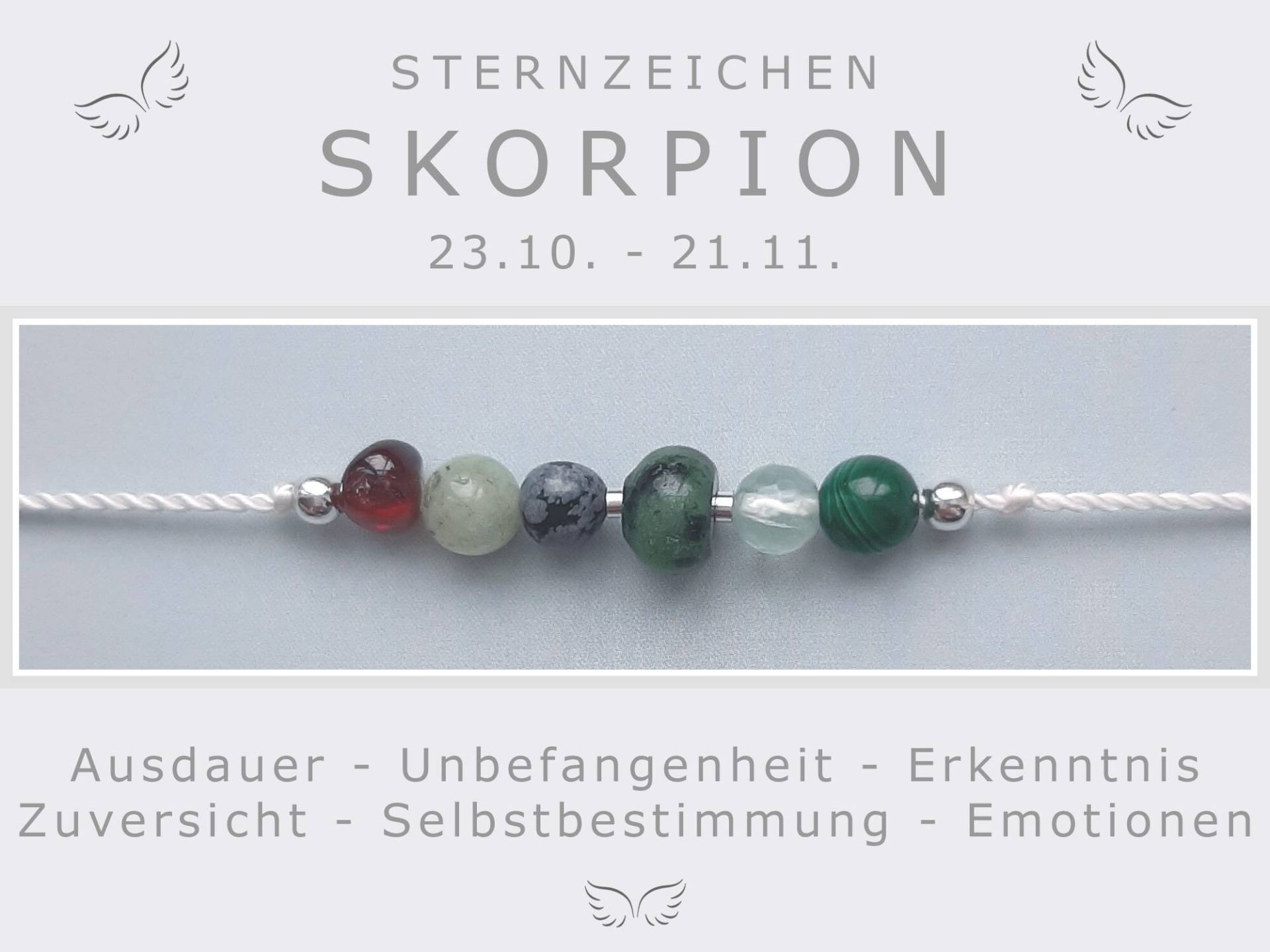 Armband Sternzeichen Skorpion Geburtsstein Monatsstein Glücksarmband Glücksstein Talisman Ideen Für Weihnachtsgeschenke von LindaWingAccessoires